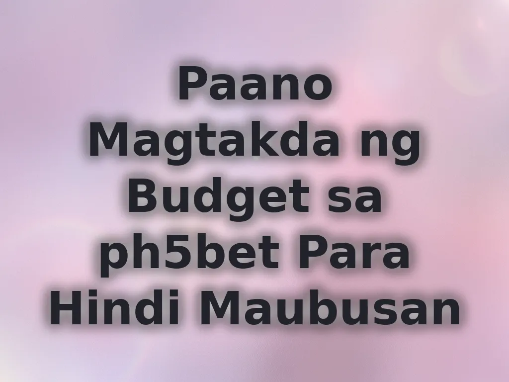 Budget management